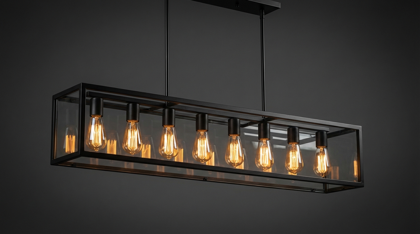 Custom Industrial Linear Chandelier